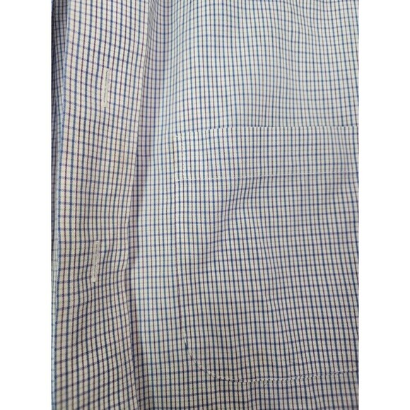 Roundtree Yorke Gold Label Shirt Mens 16 33 Red Blue  Plaid Non Iron RGB - Picture 5 of 10